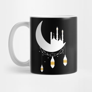 Ramadan Mosque Moon Lanterns, White Mug